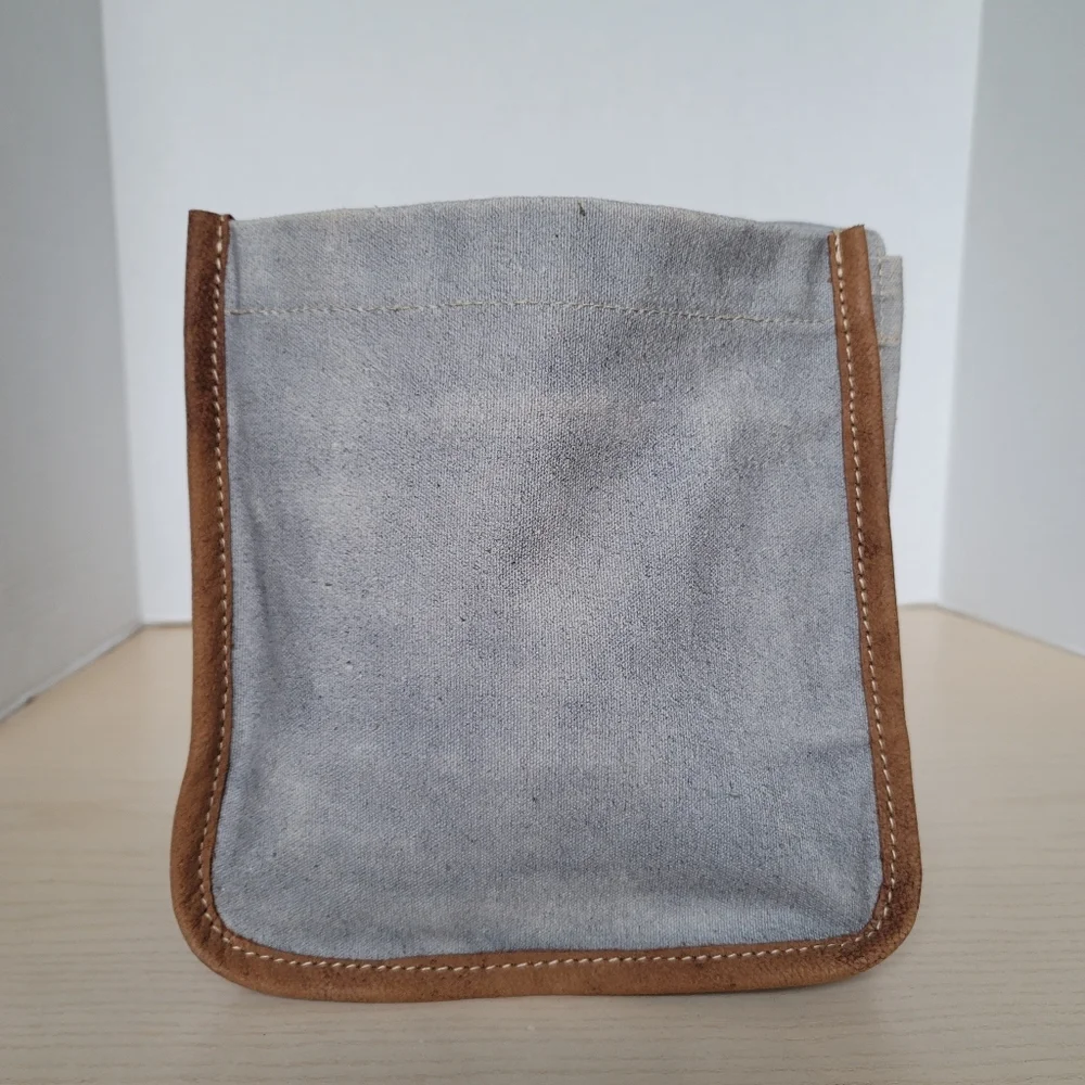 Clea Ray Canvas Beer/Bottle Tote Carrier Made with Recycled Leather and Canvas